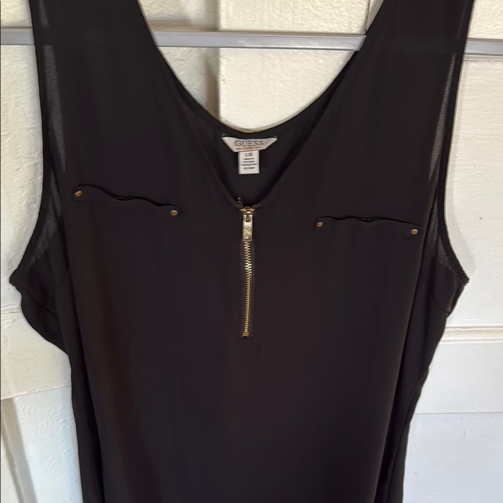 Guess Black Sleeveless Top